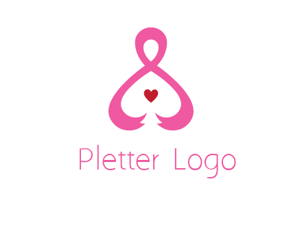 pink breast cancer ribbon forming the outline of a woman