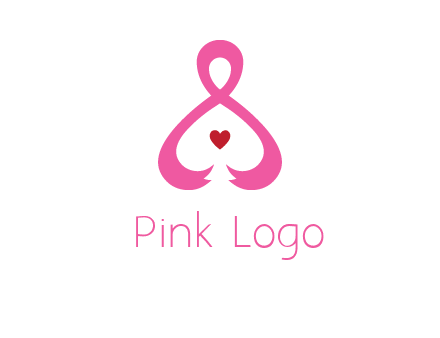 pink breast cancer ribbon forming the outline of a woman