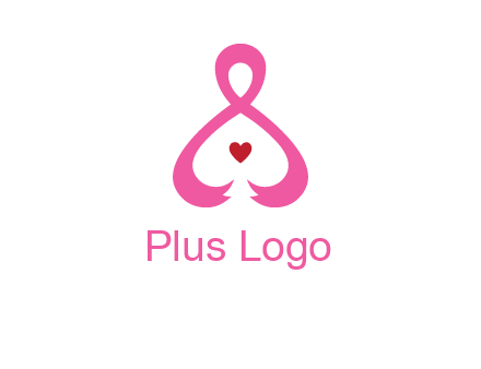 pink breast cancer ribbon forming the outline of a woman