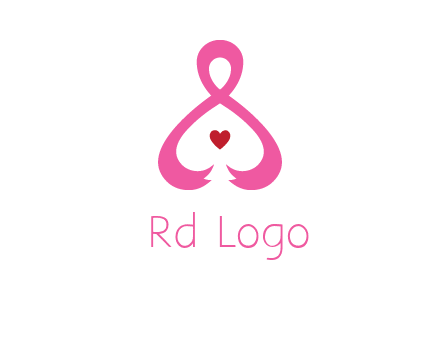 pink breast cancer ribbon forming the outline of a woman