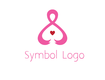 pink breast cancer ribbon forming the outline of a woman