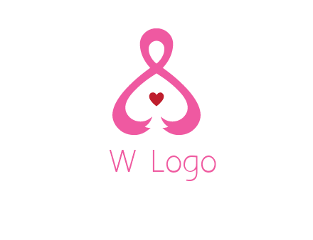 pink breast cancer ribbon forming the outline of a woman