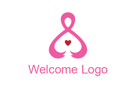 pink breast cancer ribbon forming the outline of a woman