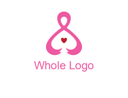 pink breast cancer ribbon forming the outline of a woman