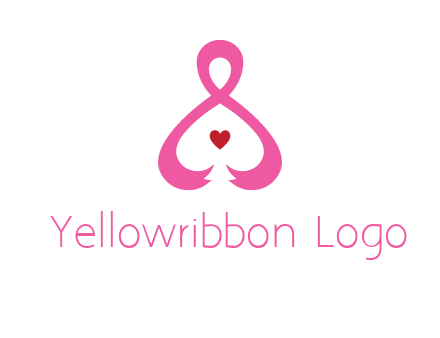pink breast cancer ribbon forming the outline of a woman