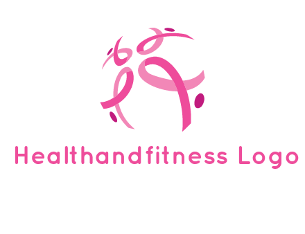 world logo with breast cancer ribbons and dots