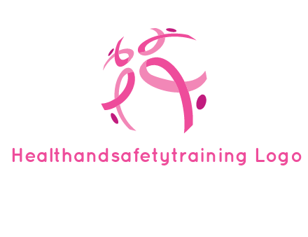 world logo with breast cancer ribbons and dots
