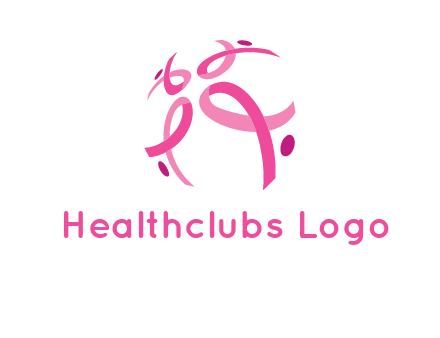 world logo with breast cancer ribbons and dots