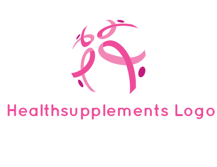world logo with breast cancer ribbons and dots