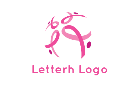 world logo with breast cancer ribbons and dots