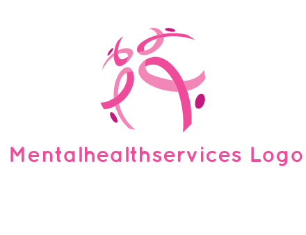 world logo with breast cancer ribbons and dots