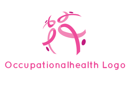 world logo with breast cancer ribbons and dots