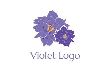 purple lisianthus flowers logo