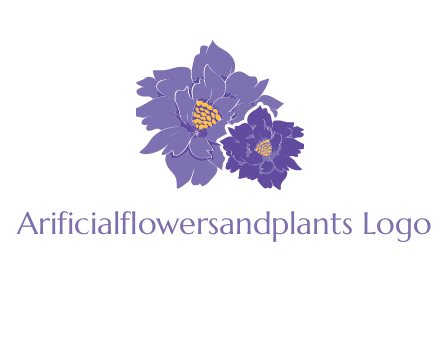 purple lisianthus flowers logo