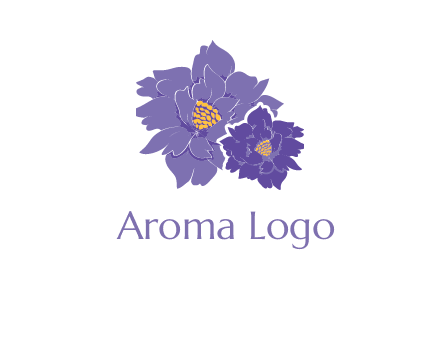 purple lisianthus flowers logo