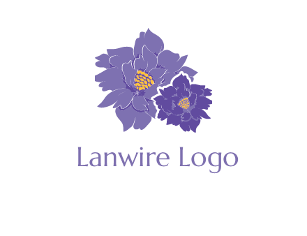 purple lisianthus flowers logo