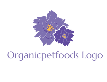 purple lisianthus flowers logo