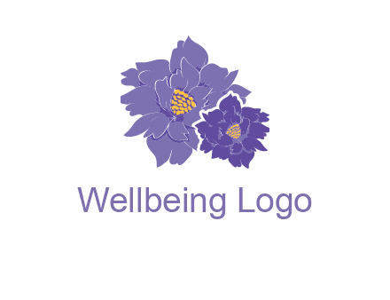 purple lisianthus flowers logo