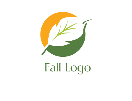 leaf in a circle logo