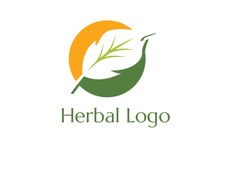 leaf in a circle logo