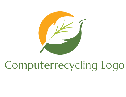 leaf in a circle logo
