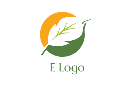 leaf in a circle logo