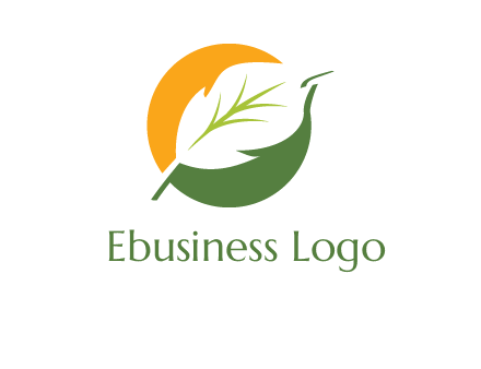 leaf in a circle logo