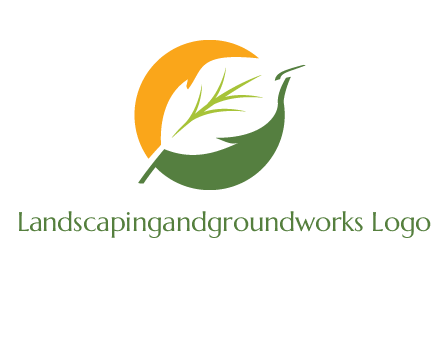 leaf in a circle logo