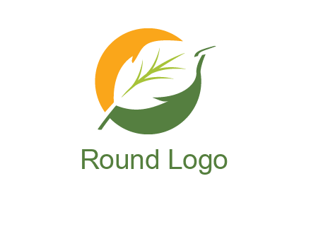 leaf in a circle logo