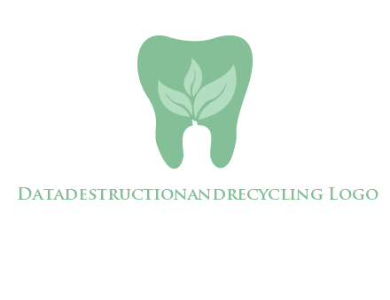 leaves inside tooth logo