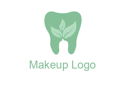 leaves inside tooth logo