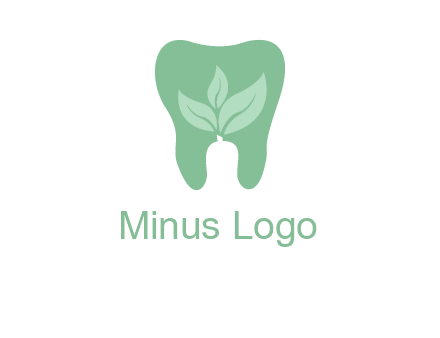 leaves inside tooth logo