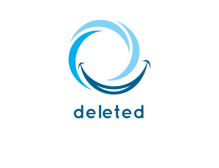 circular whirlpool logo with scants forming a smile