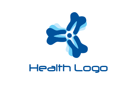 dental logo with tooth x-rays forming a fidget spinner