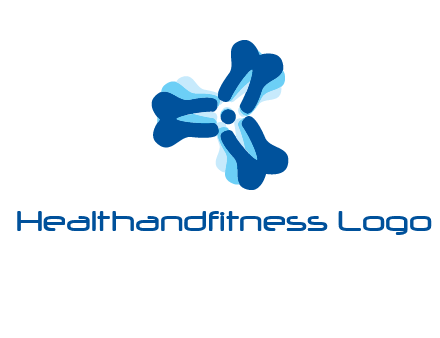 dental logo with tooth x-rays forming a fidget spinner
