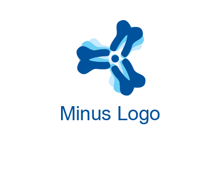 dental logo with tooth x-rays forming a fidget spinner