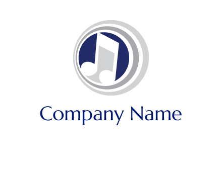 music note inside concentric circle logo