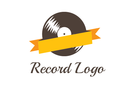 ribbon over vinyl logo