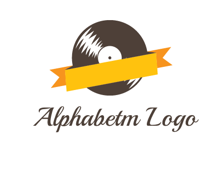 ribbon over vinyl logo