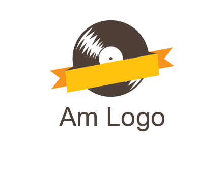 ribbon over vinyl logo