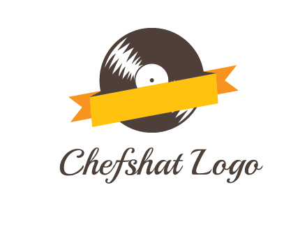 ribbon over vinyl logo