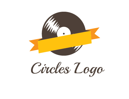 ribbon over vinyl logo