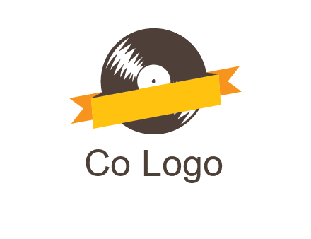 ribbon over vinyl logo