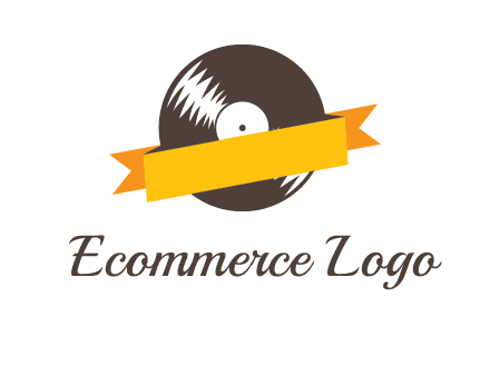 ribbon over vinyl logo