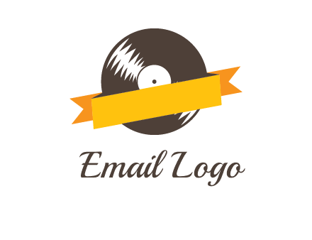 ribbon over vinyl logo