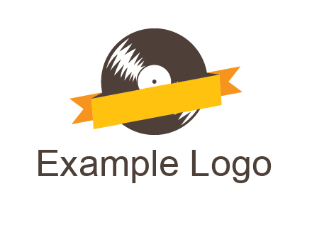 ribbon over vinyl logo