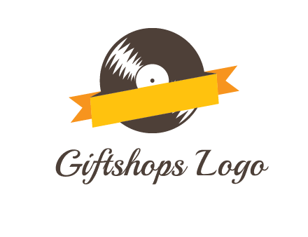 ribbon over vinyl logo