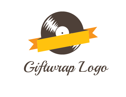 ribbon over vinyl logo