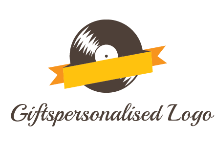 ribbon over vinyl logo