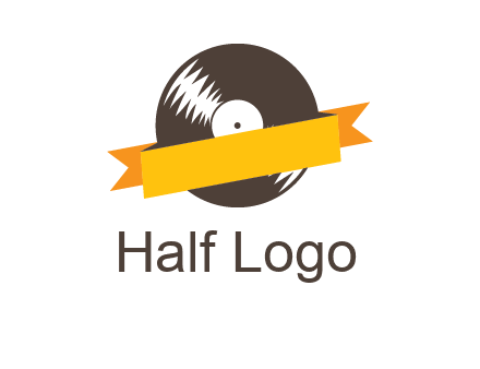 ribbon over vinyl logo